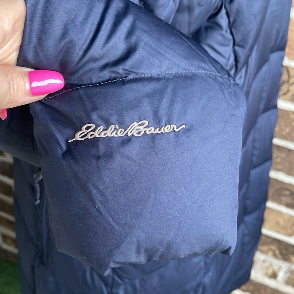 Eddie Bauer Women's Lodge Down Parka Dusted Indigo - Picture 10 of 16